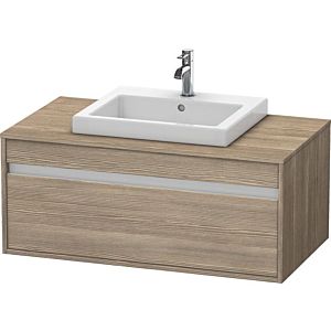 Duravit Ketho vanity unit KT679503535 100 x 55 cm, terra oak, for central built-in 2000 , match2 pull-out, wall-hung