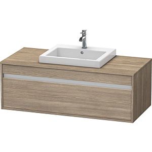 Duravit Ketho vanity unit KT679603535 120 x 55 cm, terra oak, for central built-in 2000 , match2 pull-out, wall-hung