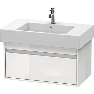 Duravit Ketho vanity unit KT669002222 80 x 45.5 cm, white high gloss, 2000 pull-out, wall-hung