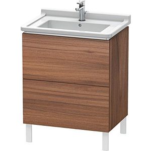 Duravit L-Cube vanity unit LC660807979 67 x 46.9 cm, natural walnut, 2 pull-outs, standing