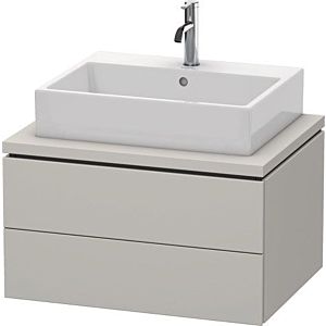 Duravit L-Cube vanity unit LC581600707 72 x 54.7 cm, concrete gray matt, for console, 2 drawers