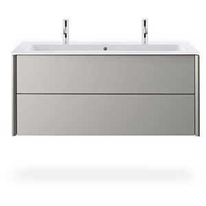 Duravit Me by Starck furniture washbasin 2361123224 123 x 49 cm, with 2 tap holes, overflow, tap platform, white silk matt