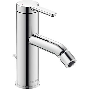 Duravit C.1 Bidet-Einhebelmischer C12400001010 mit Ablaufgarnitur, Ausladung 121mm