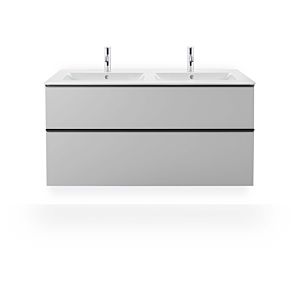 Duravit ME by Starck Doppelwaschtisch 23361300001 130 x 49cm, weiss, wondergliss, Hahnloch, Überlauf