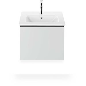 Duravit Me by Starck meuble vasque 23365300001 53 x 43 cm, blanc WonderGliss, avec trou pour robinetterie, trop-plein, banc pour robinetterie