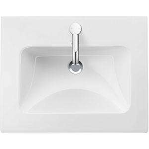 Duravit Me by Starck meuble vasque 2336530000 53 x 43 cm, blanc , avec trou pour robinet, trop-plein, banc trou pour robinet