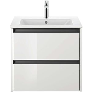 Duravit ME by Starck Möbelwaschtisch 2336630000 63 x 49 cm, weiß, 1 Hahnloch, mit Überlauf