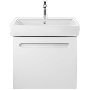 Duravit No. 1 Möbel-Waschtisch 2375600000 60 x 46 cm, weiß, mit Hahnloch, Überlauf, Hahnlochbank