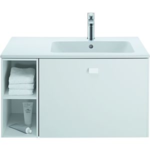 Duravit Me by Starck Möbel-Waschtisch 2346830000 830x490mm, asymmetrisch, Becken rechts, mit Überlauf, Hahnlochbank, 1 Hahnloch, weiß