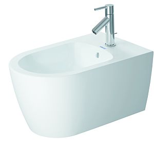 Duravit Me by Starck wall-mounted bidet 22881532001 37x57cm, with tap hole, white satin finish, WonderGliss