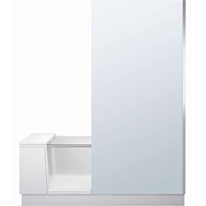Duravit Shower + Bath bathtub 700455000100000 170 x 75 x 21.05 cm, mirror glass, niche, glass on the right, fitted door, white
