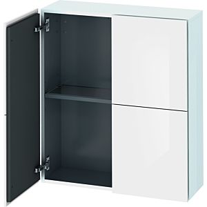 Duravit L-Cube Halbhochschrank LC116708585 70x24,3x80cm, 2 Türen, weiß hochglanz
