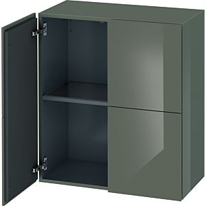 Duravit L-Cube armoire moyenne haute LC117708989 70x36,3x80cm, 2 portes, gris flanelle brillant