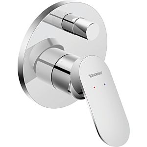 Duravit Wave finishing set WA4210008010 concealed bath mixer, diverter with automatic reset, chrome