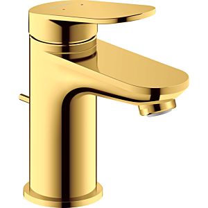 Duravit S Wave Waschtischarmatur WA1010001034 Ausladung 95mm, mit Zugstangen-Ablaufgarnitur, Gold poliert