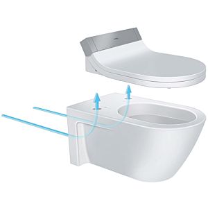 Duravit Starck 2 Wand Tiefspül WC 25335900001 weiss wondergliss, für SensoWash