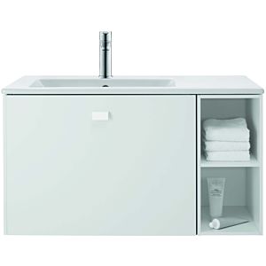 Duravit Me by Starck Möbel-Waschtisch 2345830000 83x49cm, asymmetrisch, Becken links, mit Überlauf, Hahnlochbank, 1 Hahnloch, weiß