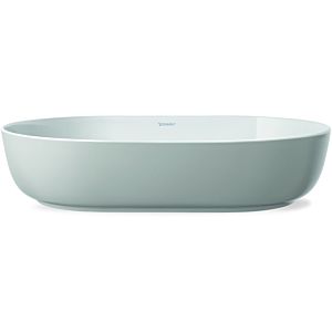 Duravit Luv countertop washbasin 03797023001 70x40cm, ground, without tap hole, overflow, tap hole bank, white/grey satin WonderGliss