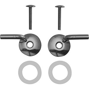 Duravit pair of hinges Starck 3 chrome, for toilet seat, without SoftClose