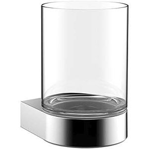 Emco Flow glass holder 272000100 chrome, clear crystal glass