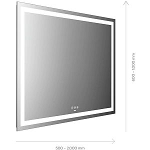 Emco Mi 230+ LED light mirror 105190006000400 1900 x 600 mm, with all-round light cutout