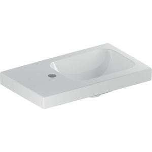 Geberit iCon light Handwaschbecken 501833001 53x31cm, Hahnloch links, ohne Überlauf, mit Ablagefläche, weiß