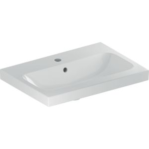 Geberit iCon light washbasin 501842006 75x42cm, central tap hole, without overflow, white KeraTect