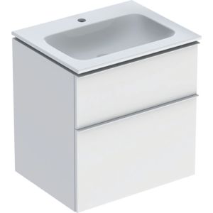 Geberit iCon Möbel-Waschtischset 502335013 60x63x48cm, weiß, weiß matt, Griff weiß matt