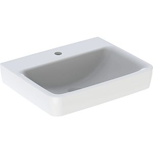 Geberit Renova Plan lavabo 501633008 55x44cm, avec trou pour robinet central, sans trop-plein, blanc KeraTect