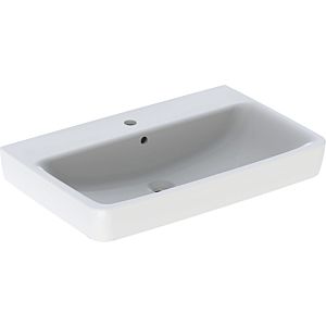 Geberit Renova Plan vasque 501690001 75x48cm, trou robinet central, avec trop-plein, blanc
