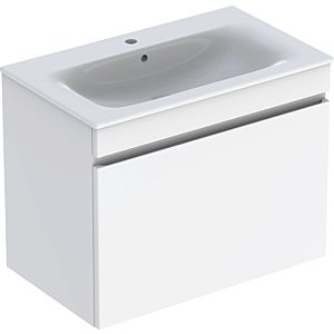 Geberit Renova Plan furniture washbasin set 501916018 80x62.2x48cm, body / front white high-gloss, washbasin white / KeraTect
