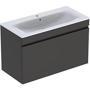 Geberit Renova Plan furniture washbasin set 501917JK8 100x62.2x48cm, body / front matt lava / washbasin white / KeraTect