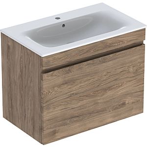 Geberit Renova Plan furniture washbasin set 501916JR8 80x62.2x48cm, corpus walnut coated, washbasin white / KeraTect