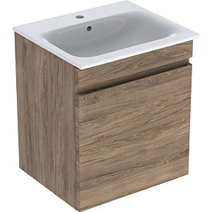 Geberit Renova Plan furniture washbasin set 501915JR8 60x62.2x48cm, corpus walnut coated, washbasin white / KeraTect