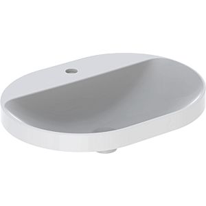 Geberit VariForm le bassin 500735002 60x45cm, avec la plate - forme du robinet, sans trop - plein, elliptique, KeraTect blanc