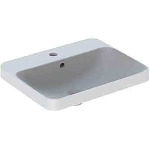 Geberit VariForm basin 500741002 55x45cm, with tap hole, with overflow, rectangular, white KeraTect