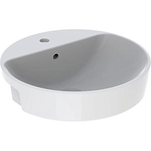 Geberit VariForm semi-recessed washbasin 500782002 d = 50cm, with tap hole, overflow, round, white KeraTect