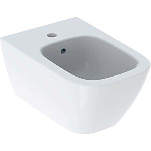 Geberit Smyle Square mur Bidet 500209018 KeraTect / blanc , forme fermée, avec trop-plein