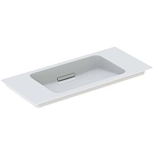 Geberit One furniture washbasin 500395011 90x13x40cm, without tap hole, overflow covered, white Keratect / chrome-plated cover