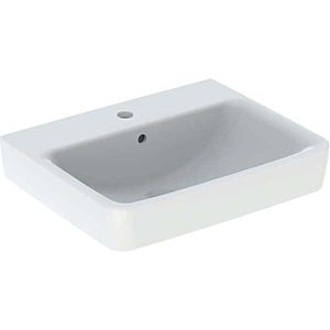 Geberit Renova Plan washbasin 501632001 55x44cm, with central tap hole, with overflow, white