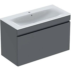 Geberit Renova Plan meuble vasque 501917JK1 100x62,2x48cm, corps/face lave mat/lavabo blanc