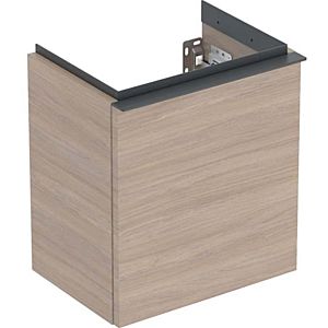 Geberit iCon Cloakroom basin 502300JH1 37x41.5x27.9cm, 2000 door, hinged right, oak, lava matt handle