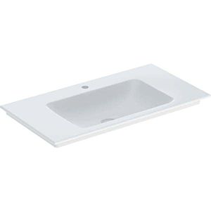 Geberit One furniture washbasin 505010013 90 cm, center tap hole, without overflow, white KeraTect