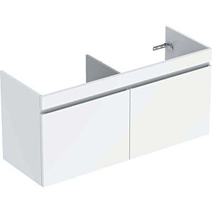 Geberit Renova Plan double vasque 501912011 122,6x60,6x44, 6cm, 801 tiroirs, blanc , laqué brillant