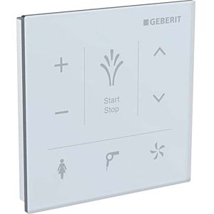 Geberit AquaClean wall control panel 147038SI1 for surface mounting, surface glass/color white