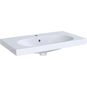 Keramag Acanto Compact Waschtisch 500632018 weiss KeraTect, mit Überlauf, 75 x 42 cm