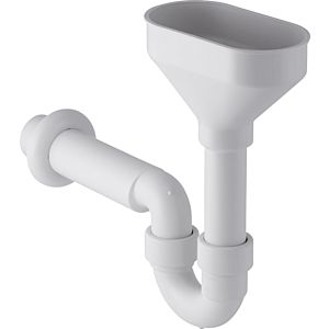 Geberit pipe bend odor trap 152392111 Ø 40 mm, with oval funnel, for devices, white