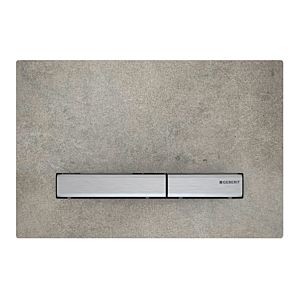 Geberit Sigma 50 flush plate 115788JV2 Cover plate concrete look, plate / button chrome-plated, for dual flush
