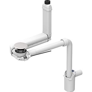 Geberit Clou sink drain 152051011 Space-saving model, with lever actuation and valve cover, vertical, white