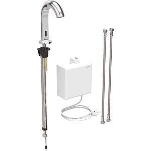 Geberit Piave infrared basin mixer 116167211 with thermostatic mixer, standing installation, mains operation, surface-mounted function box, high-gloss chrome-plated